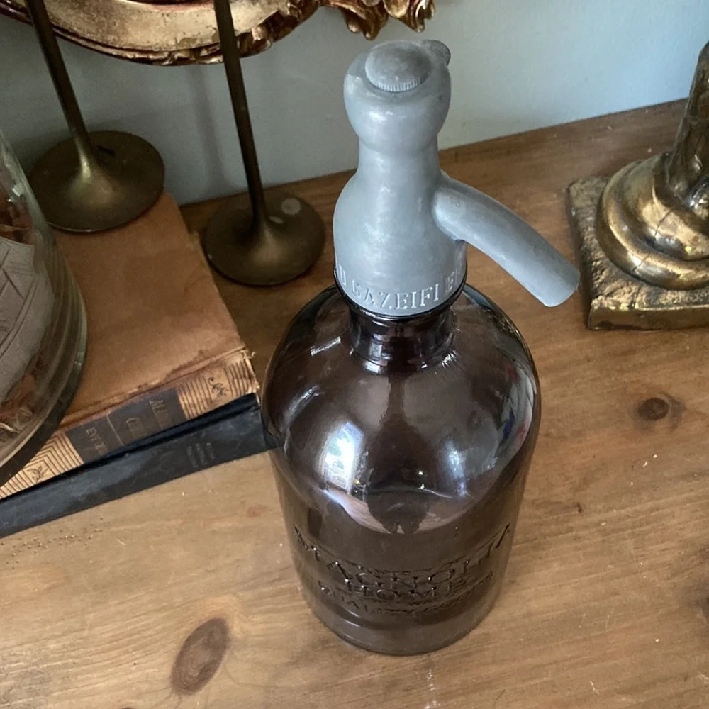 MAGNOLIA HOME Vintage Glass Seltzer Bottle - Picture 3 of 6
